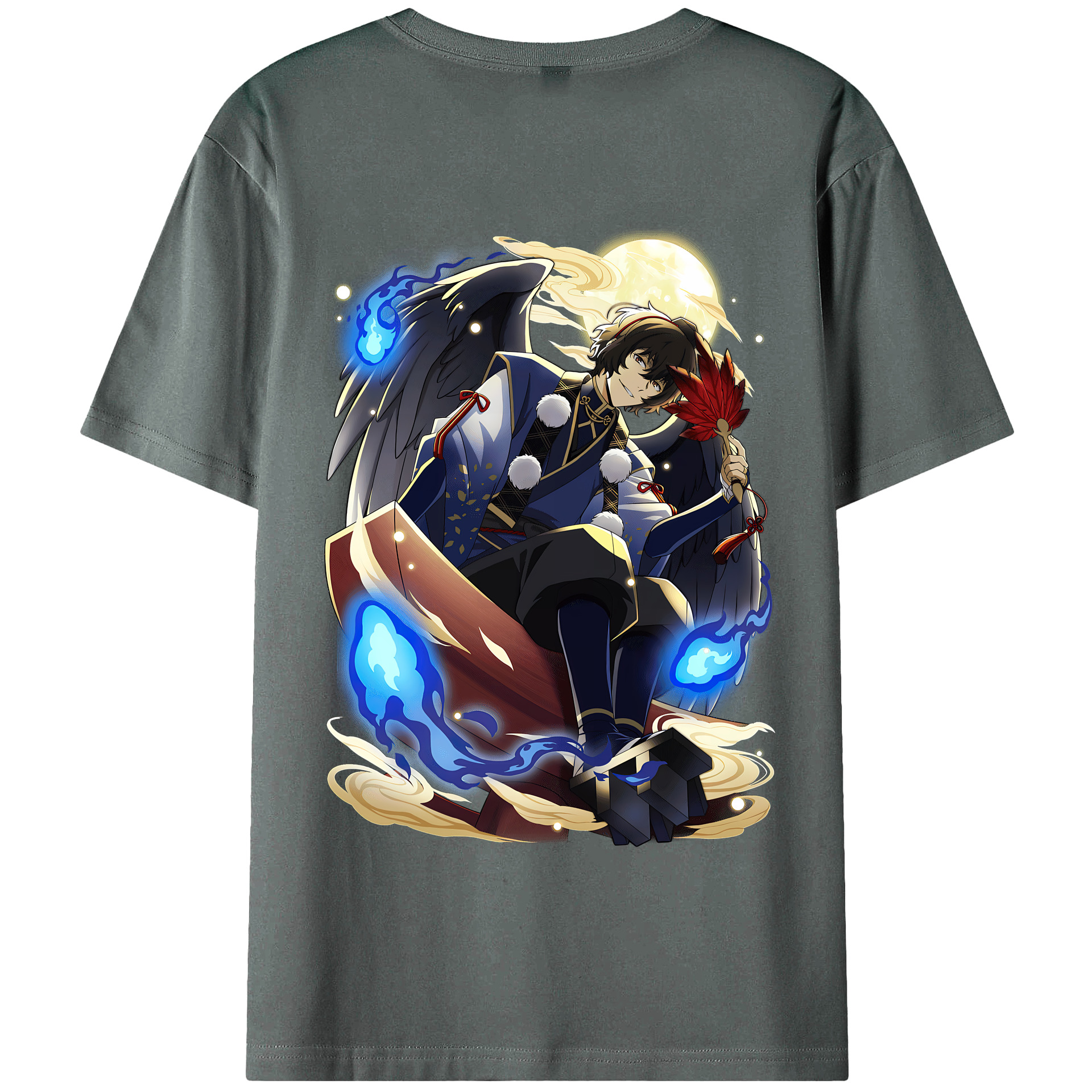 （画像用） 文豪ストレイドッグス Bungo Stray Dogs 綿100％半袖Tシャツ（背面プリント）
